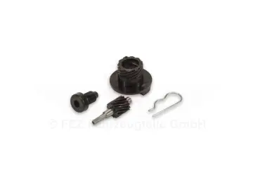 Tachoantrieb im Set (4-teilig) Schraubenrad 14 Zahn für Antriebskettenrad 15 Zahn & 16 Zahn (Kunststoff schwarz) passend für S51, S53, SR50, SR80, KR51/2