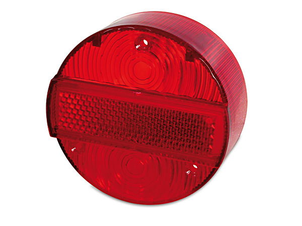 Rücklichtkappe rot 3 Schrauben Ø120 mit KZB (E-Prüfzeichen) passend für S51, S70, KR51/2, SR50, SR80