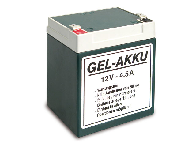 Batterie (Vlies - wartungsfrei) 12V 4,5 Ah passend für ES, TS, ETZ