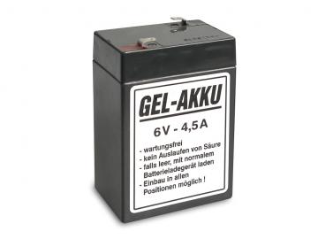 Batterie  Vlies - wartungsfrei 6V 4,5Ah (für Umbausatz in Leergehäuse Nr. 7252-4 ES175,175 1,250 1,300